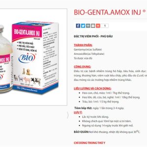 Alternative view of BIO GENTA AMOX - 100ml - Lọ 100ml