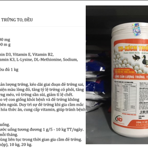 Alternative view of TD KÍCH TRỨNG 1kg - Lon 1kg