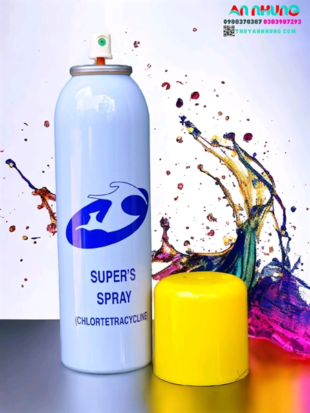 CV SUPER SPRAY - Chlotetracyciline HCL 200ml - Chai
