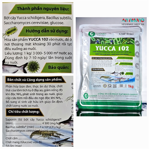 Goovet YUCCA 102 1kg (Thuy san) - Gói - Ảnh 3