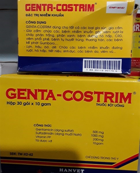 Hanvet Genta Cotrim 10gr - Hộp 40 gói