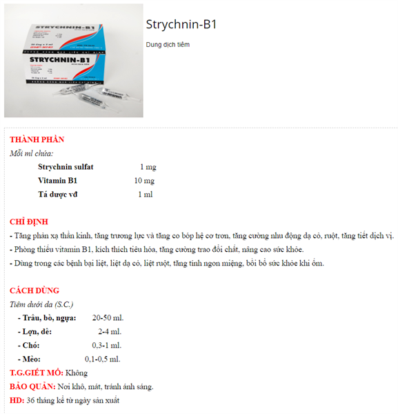 Hanvet Strynin B1 100ml - Lọ - Ảnh 2