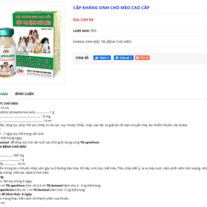 Alternative view of ND Cặp Kháng Sinh Chó Mèo Cao Cấp 10ml - Cặp
