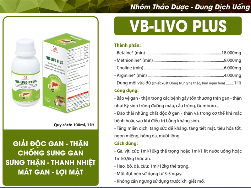 VB LIVO PLUS 1 Lít - Can - Ảnh 5