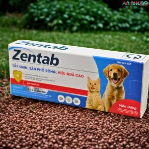 Á Châu ZENTAB - tẩy giun chó mèo - Hộp 20 viên
