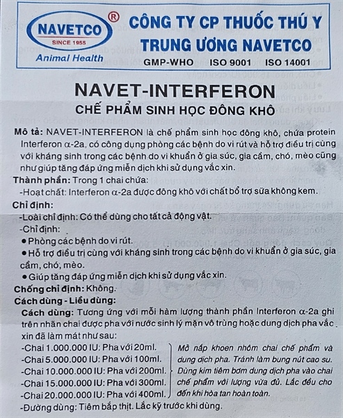 NAVET INTERFERON 10 triệu UI - Lọ 10 triệu - Ảnh 3