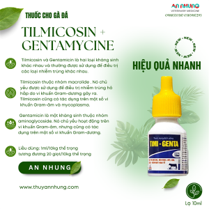 Sagophar Timi Genta 10ml - Khò khè, hen khẹc, CRD, ORT, - Hộp 25 lọ