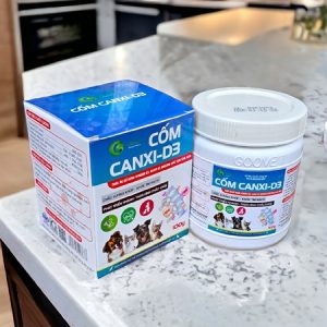 Goovet Cốm Canxi D3 100gr - thuốc bổ dành cho thú cưng pet - Hộp