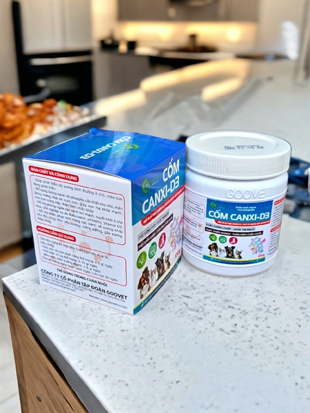 Goovet Cốm Canxi D3 100gr - thuốc bổ dành cho thú cưng pet - Hộp - Ảnh 3