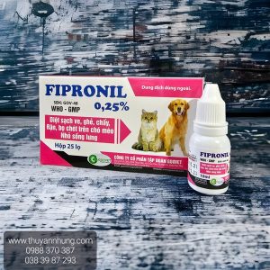 Goovet Fipronnil 0.25% (nhỏ sống lưng) 10ml - Hộp 25 lọ