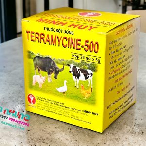 Minh Huy Teramycine 500 Bạc 5gr - Hộp 25 gói