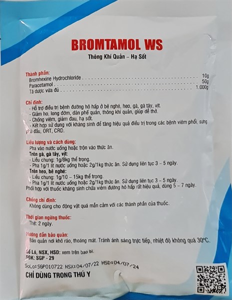 SAGOPHAR BROM TAMOL WS 1kg - Brom Para - Ảnh 3