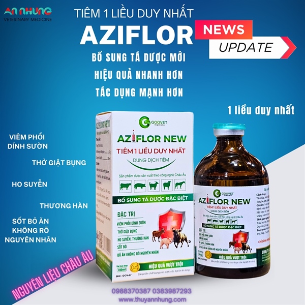 GOOVET AZIFLOR NEW - Đặc trị hô hấp 1 liều duy nhất