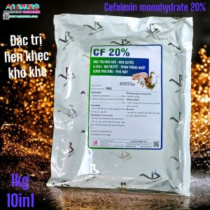 Alternative view of VB CF 20% - 1kg - CEFALEXIN 20% + SULFAMONO 10% - Khò Khè, Hen Suyễn, Bại Huyết - Phân nhớt vàng - Phù Mặt