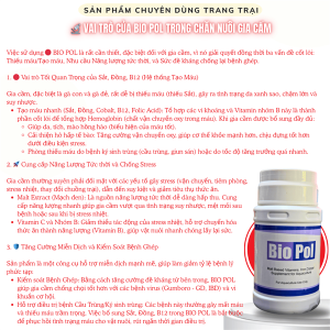 Alternative view of BIO POL1 lít -BỔ SUNG SẮT, ĐỒNG, MẠCH ĐEN CHO GIA CẦM