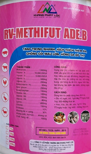 RV METHIFUT ADE B 5kg/xô - Ảnh 3