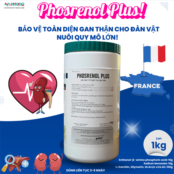 AGRI PHOSRENOL PLUS - giải độc gan thận lách 1kg - Ảnh 3