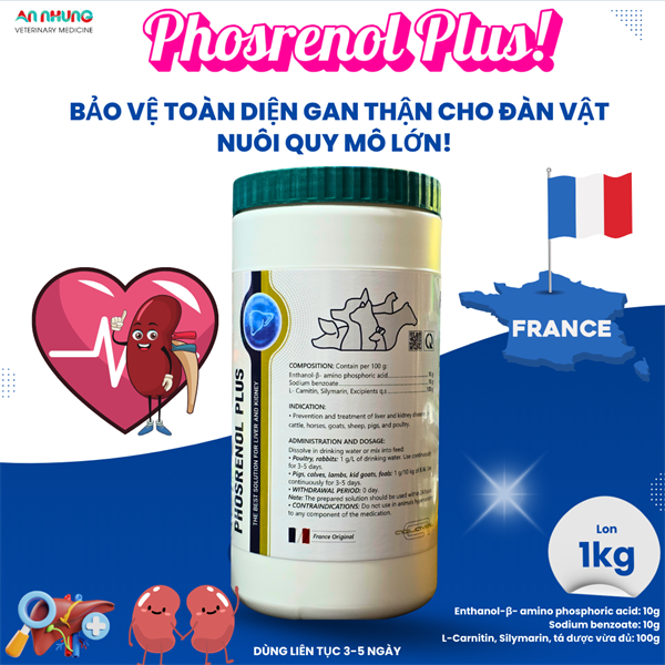 AGRI PHOSRENOL PLUS - giải độc gan thận lách 1kg