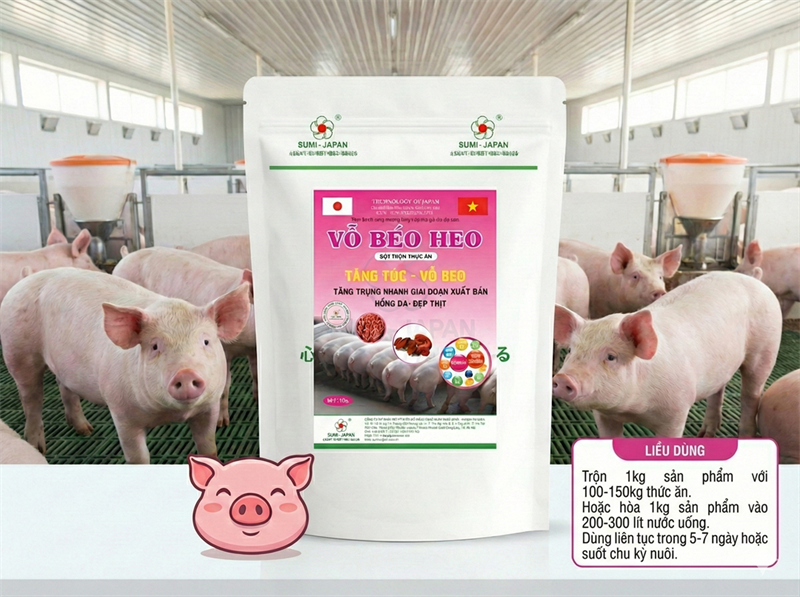 SUMI VỖ BÉO HEO - TĂNG TỐC, CHỐNG CÒI - 1 Kg (5IN1) - Ảnh 5