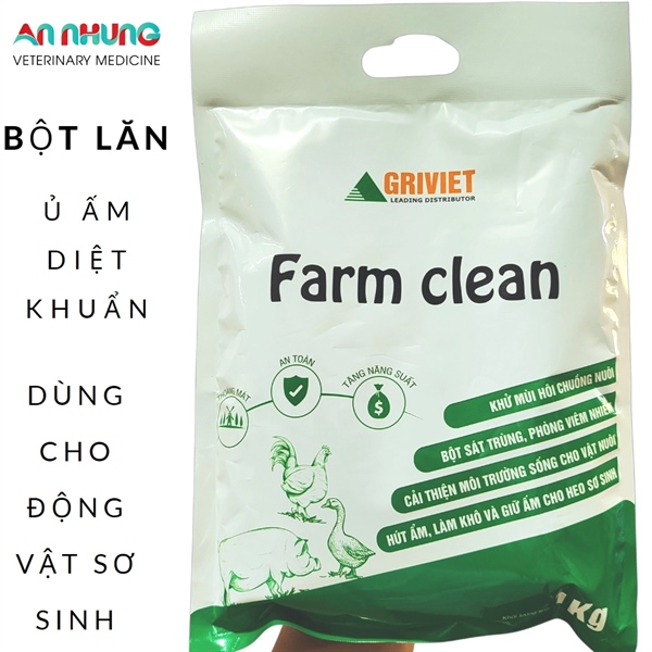 AGRI FARM CLEAN (Hương Quế) - Bột Úm, Bột lăn heo con - 1kg - Ảnh 2