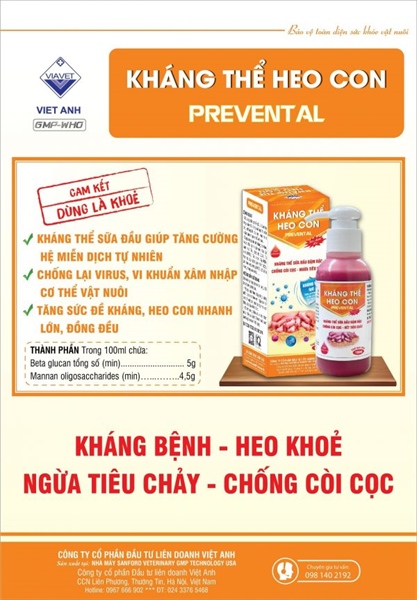 VIAVET PREVENTAL - Kháng Thể sữa đầu Heo 100ml - Ảnh 3