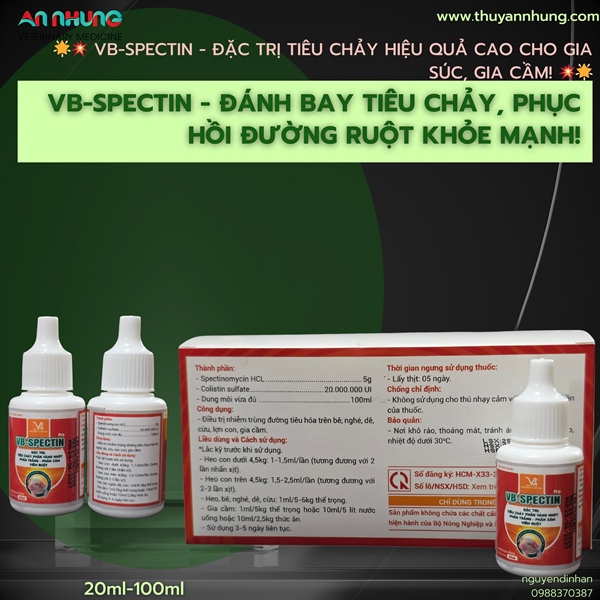 VB Spectin Pro 20ml Oral - Tiêu chảy, phân vàng nhớt, phân trắng, phân xám - Ảnh 2