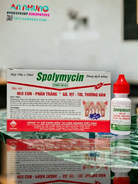 VIAVET Spolymycin Oral 10ml - Colistin, tiêu chảy nước hồng - Ảnh 4