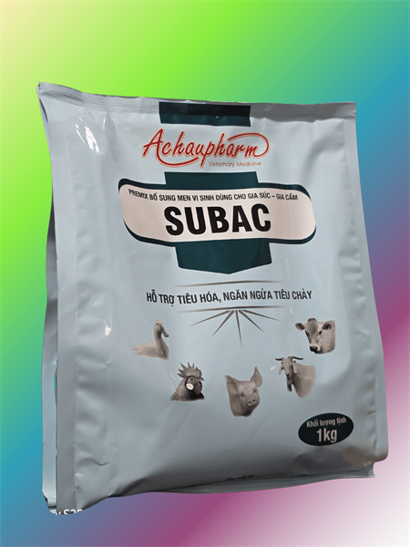 Á CHÂU SUBAC - MEN TIÊU HÓA CAO CẤP - 1kg - Thùng 20kg