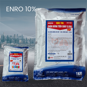 LIKE ENROXACIN ĐẶC TRỊ CHẶN ĐỨNG TIÊU CHẢY E.COLI - 1 Kg - Gói 10in1