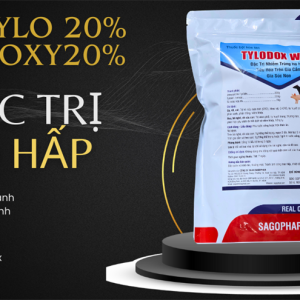 SAGOPHAR TYLODOX wsp (CAO CẤP) 1 KG - TYLO20% + DOXY 20% - Gói 1kg 10in1
