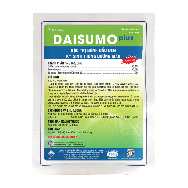 VIA DAISUMO 100gr - Đầu đen, ký sinh trùng đường máu - Ảnh 3