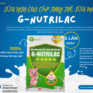 GOOVET G NUTRILAC 1kg - SỮA NON CAO CẤP THAY THẾ SỮA MẸ - Miễn dịch khỏe nhờ kháng thể IgA, IgG
