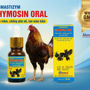Drich Chymosin Oral (gà đá) 10ml - TIÊU VIÊM, CHỐNG PHÙ NỀ, TAN MÁU BẦM