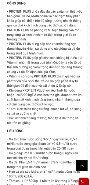 AGRI PROTEIN 2 LÍT/CAN - Ảnh 3