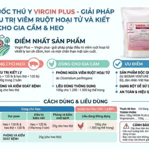 CV VIRGIN PLUS - viêm ruột hoại tử gia cầm 1KG - Gói 1kg