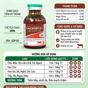 Alternative view of Sagophar Calcifort B12 20ml [4in1: Calci, Phospho, Mg, B12] - Chai