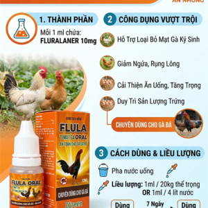 Alternative view of Flula Oral 10ml - Trị mạt gà - Lọ