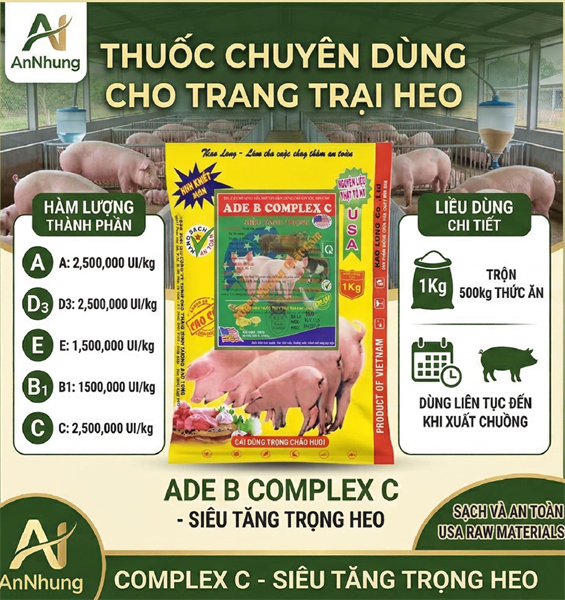 CAO LONG ADE BCOMPLEX C 1kg - Thùng 20kg - Ảnh 3
