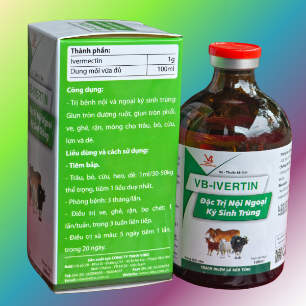 VB IVERTIN - IVERMECTIN 1% - Chai 100ml - Ảnh 3