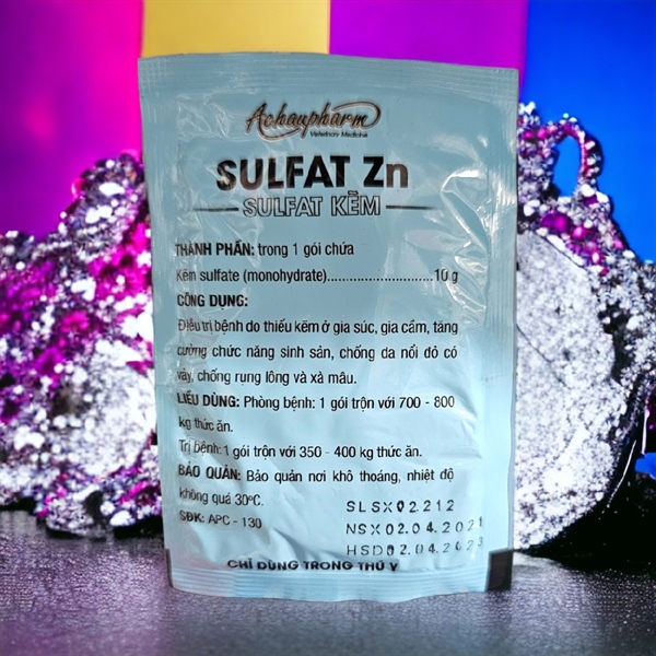 Á Châu Sulfat Zn - Kẽm - 10gr - XANH - Bịch 50 gói - Ảnh 3