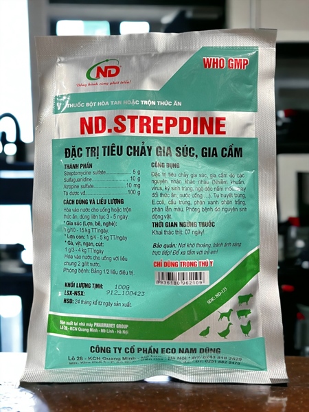 ND STREPDINE - Đặc trị tiêu chảy 100gr - Gói - Ảnh 3