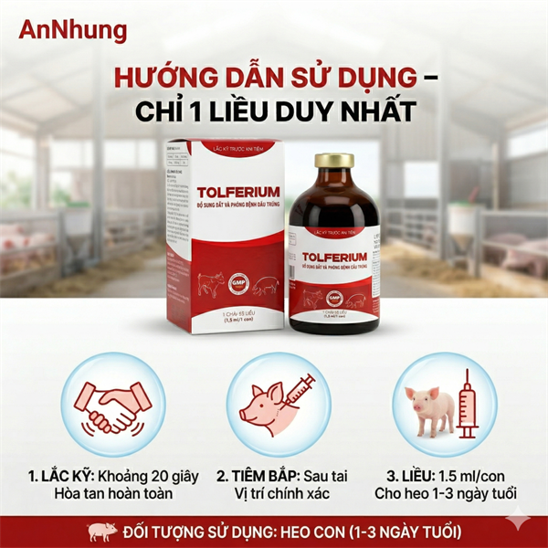 AGRI TOLFERIUM - 100ml - Sắt, cầu trùng - Thùng 48 chai - Ảnh 5