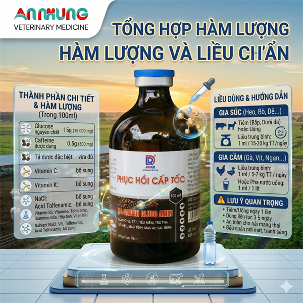 DRICH - PHỤC HỒI CẤP TỐC 100ml - Cafein Gluco Amin - Lọ - Ảnh 3