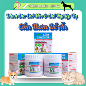 Goovet Cốm Canxi D3 100gr - thuốc bổ dành cho thú cưng pet - Hộp