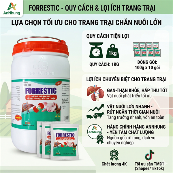 LIKE FOSRETIC 1Kg - giải độc gan thận cấp - Lon 10in1 - Ảnh 3