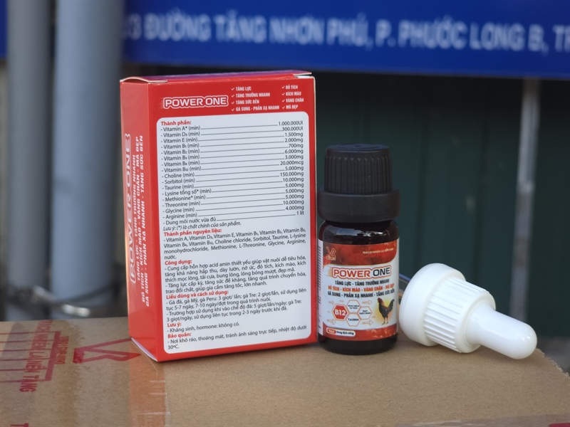 VB Power one 10ml - Tăng lực, Tăng sức bền, nhanh nhẹn, phạn xạ nhanh, đỏ tích, kích mào, vàng chân. mã đẹp - Hộp - Ảnh 2