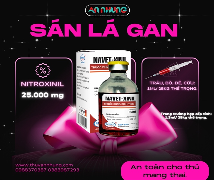 NAVET XINIL 50ml - Sán lá gan - Lọ