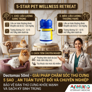 Alternative view of ZOETIS Doramectin- Dectomax Mỹ (50ml) - Hỗ Trợ Loại Bỏ Ve, Ghẻ, Giun Tròn, Dòi - Cho Heo, Trâu, Bò, chó mèo. - Lọ