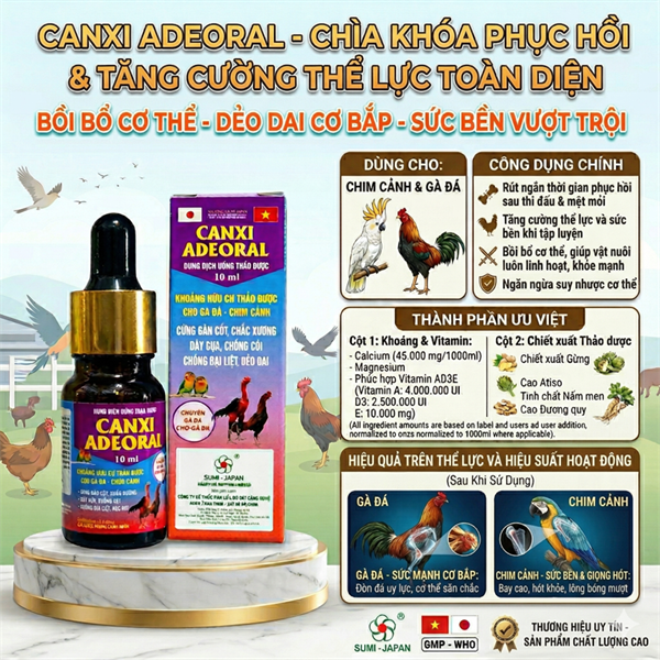 SUMI Gà đá canxi ade oral 10ml - Lọ 10ml - Ảnh 2