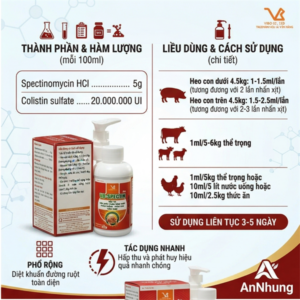 Alternative view of VB SPECTIN PRO 100ml - Oral - Tiêu chảy, phân vàng nhớt, phân trắng, phân xám - chai 100ml
